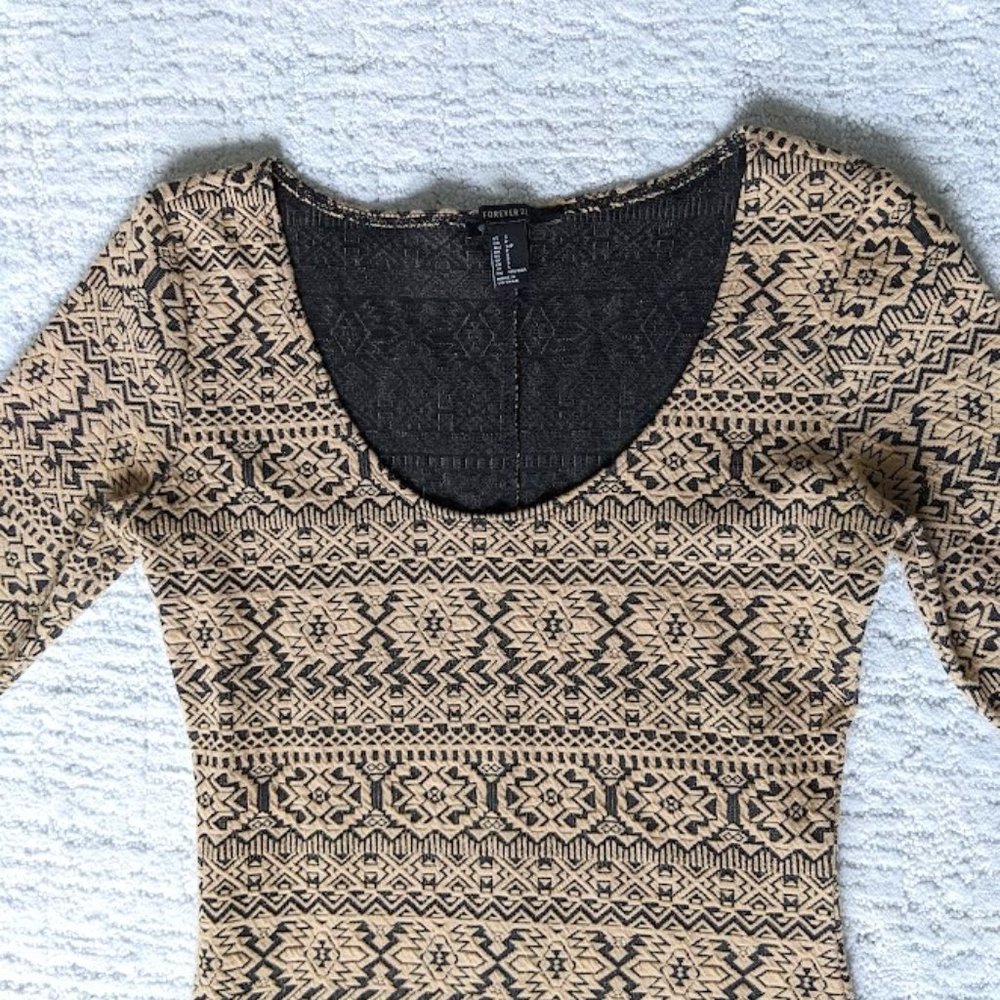 Forever 21 Geometric Bodycon Dress (S)